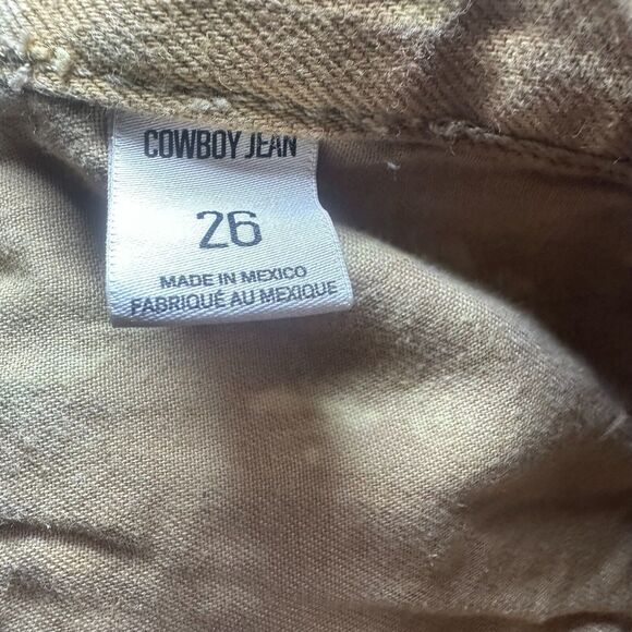 BDG Urban Outfitters Cowboy Jeans Men's Size 26 Brown/Yellow Straight Leg - Picture 5 of 5